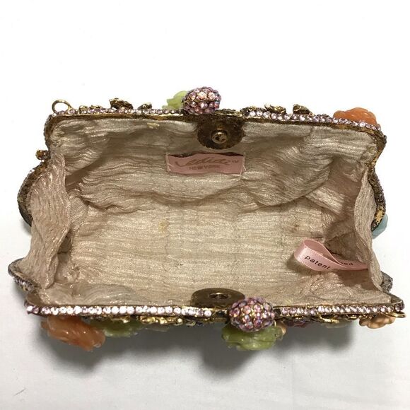 edidi New York Clutch Bag Floral Rhinestones Evening Bag RARE VINTAGE - Picture 5 of 14